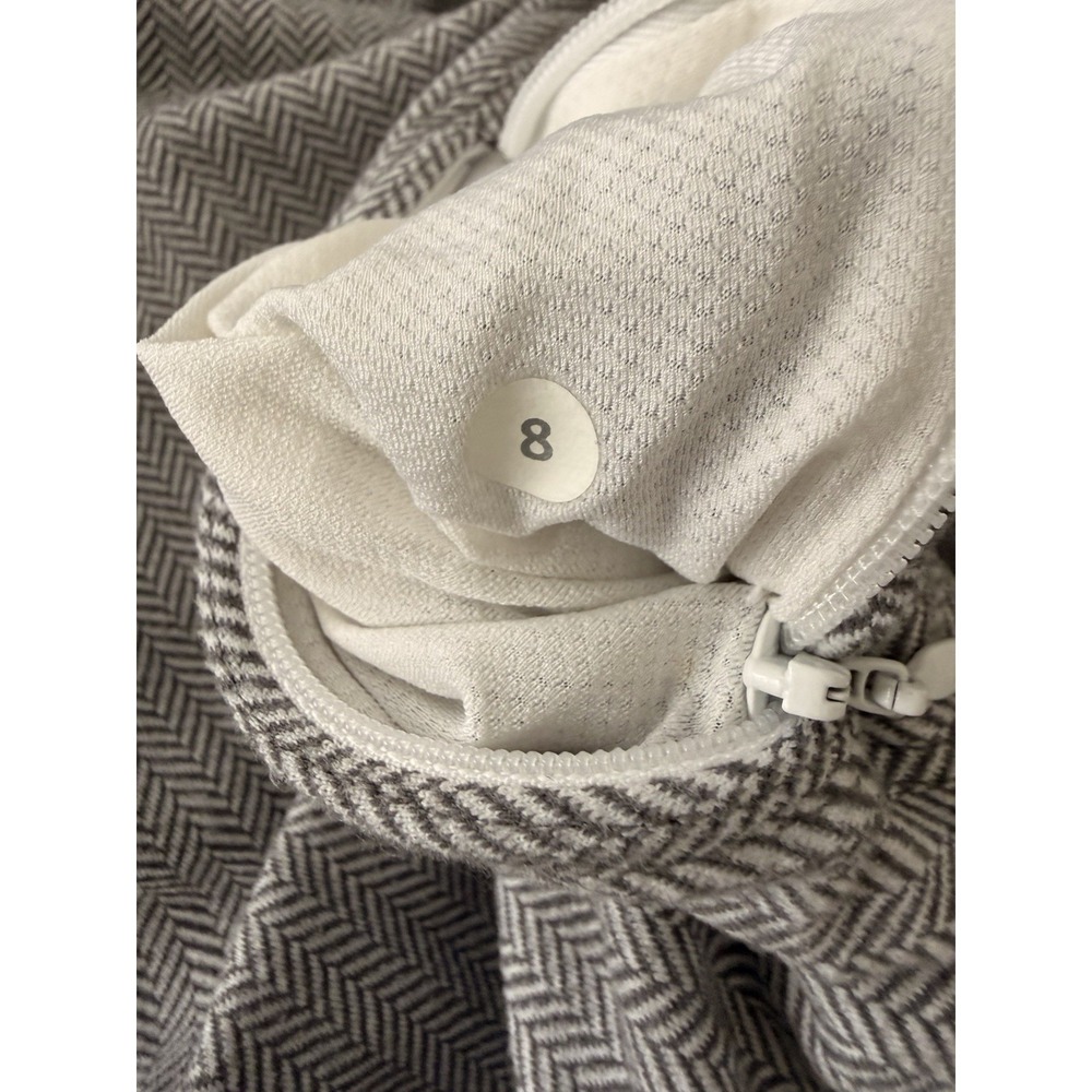 Lululemon Women's Kanto Catch Me 1/2 Zip Top Heather White Slate grey Size 8 - Picture 15 of 16